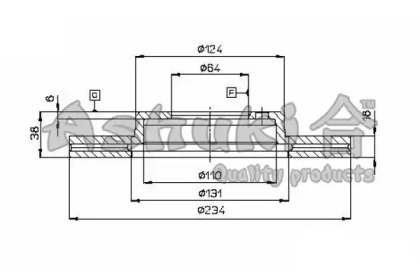 Тормозной диск ASHUKI T600-05