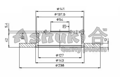 Тормозной диск ASHUKI T601-09