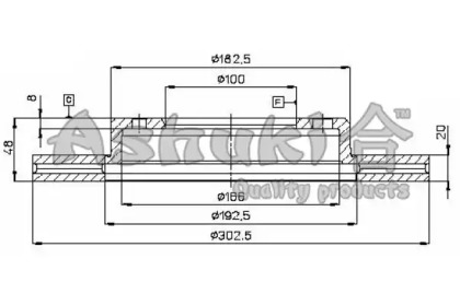 Тормозной диск ASHUKI T602-42