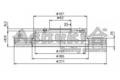 Тормозной диск ASHUKI T602-50