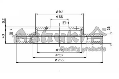 Тормозной диск ASHUKI T602-57