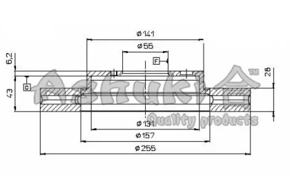 Тормозной диск ASHUKI T602-67