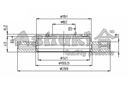 Тормозной диск ASHUKI T602-70