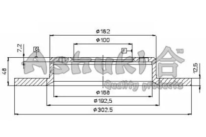 Тормозной диск ASHUKI T602-93