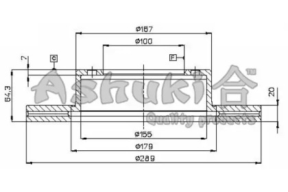 Тормозной диск ASHUKI T602-95