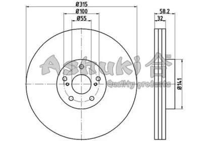 Тормозной диск ASHUKI T603-11HD