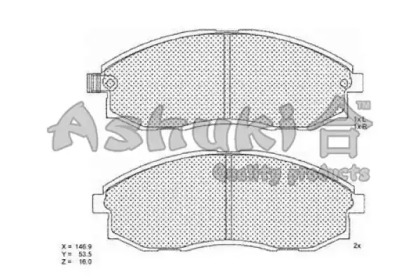 Комплект тормозных колодок ASHUKI Y029-30