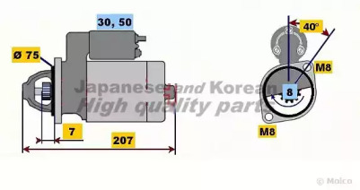 Стартер ASHUKI K860-10