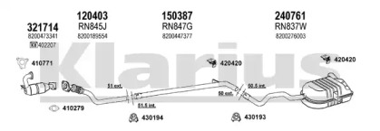 Система выпуска ОГ KLARIUS 720909E