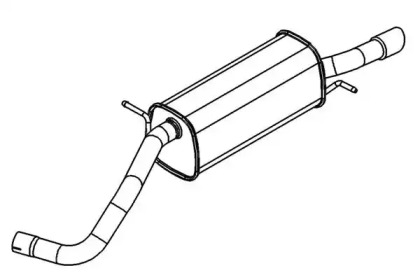Глушитель выхлопных газов конечный KLARIUS 241054