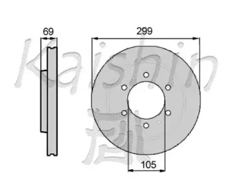 Тормозной диск KAISHIN CBR042