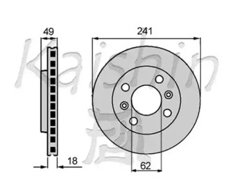 Тормозной диск KAISHIN CBR048