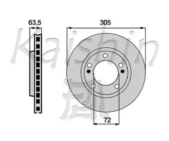Тормозной диск KAISHIN CBR063