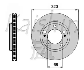 Тормозной диск KAISHIN CBR529