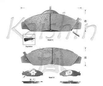 Комплект тормозных колодок KAISHIN D10020