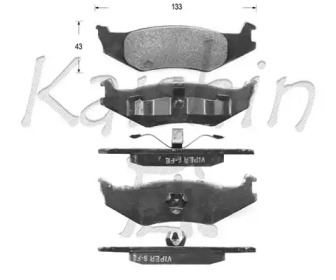 Комплект тормозных колодок KAISHIN D10024