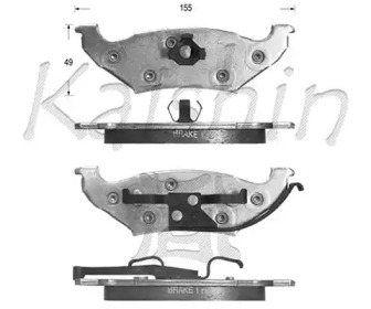 Комплект тормозных колодок KAISHIN D10030