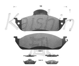 Комплект тормозных колодок KAISHIN D10031