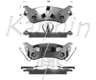 Комплект тормозных колодок KAISHIN D10032