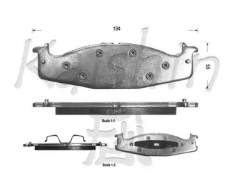 Комплект тормозных колодок KAISHIN D10040