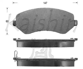 Комплект тормозных колодок KAISHIN D10044