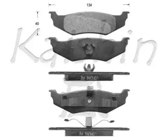 Комплект тормозных колодок KAISHIN D10046