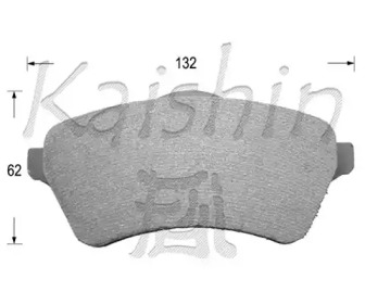 Комплект тормозных колодок KAISHIN D10050