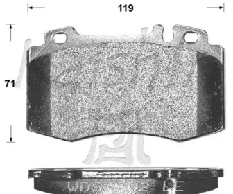 Комплект тормозных колодок KAISHIN D10079