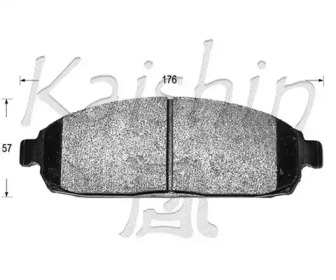 Комплект тормозных колодок KAISHIN D10120