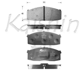 Комплект тормозных колодок KAISHIN D1013