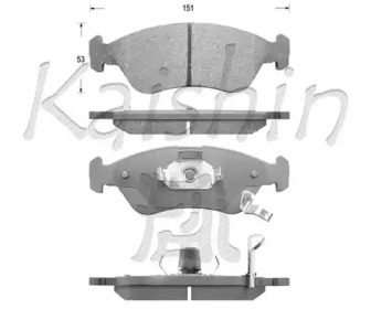 Комплект тормозных колодок KAISHIN D10135