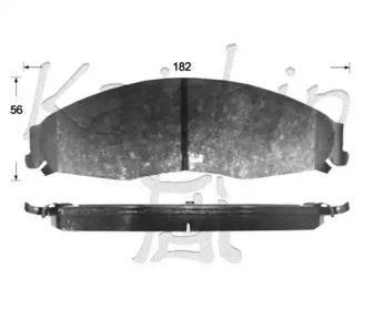 Комплект тормозных колодок KAISHIN D10136