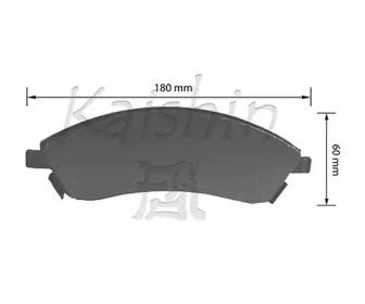 Комплект тормозных колодок KAISHIN D10163