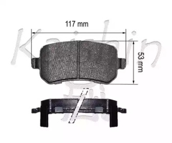 Комплект тормозных колодок KAISHIN D10177