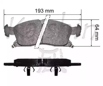 Комплект тормозных колодок KAISHIN D10200