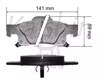 Комплект тормозных колодок KAISHIN D10203