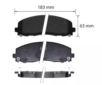 Комплект тормозных колодок KAISHIN D10219