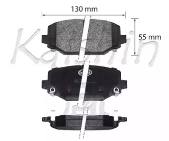 Комплект тормозных колодок KAISHIN D10220