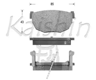 Комплект тормозных колодок KAISHIN D1099