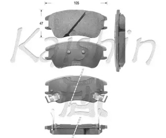 Комплект тормозных колодок KAISHIN FK11145