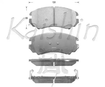 Комплект тормозных колодок KAISHIN FK11148