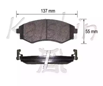 Комплект тормозных колодок KAISHIN D11216