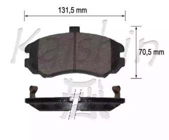 Комплект тормозных колодок KAISHIN D11224