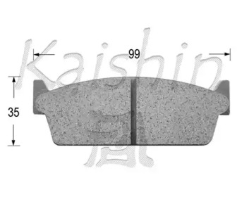 Комплект тормозных колодок KAISHIN D1160