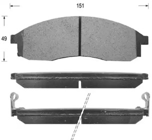 Комплект тормозных колодок KAISHIN D1173