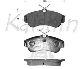 Комплект тормозных колодок KAISHIN D1180