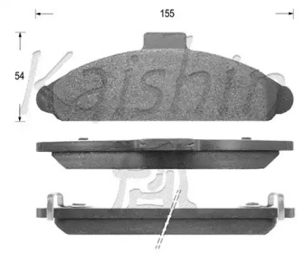 Комплект тормозных колодок KAISHIN D1200