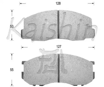 Комплект тормозных колодок KAISHIN D2026