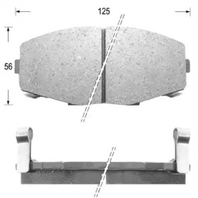 Комплект тормозных колодок KAISHIN D2060