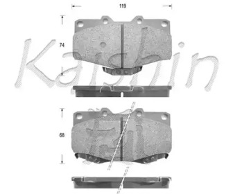 Комплект тормозных колодок KAISHIN FK2082